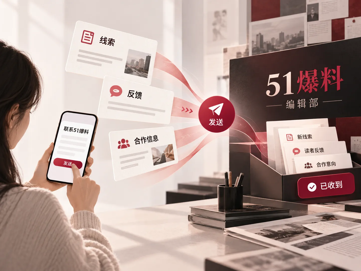 联系与反馈主题视觉